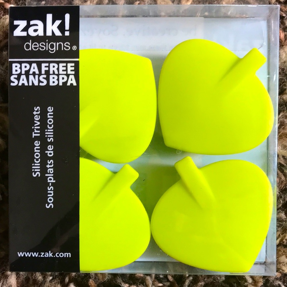 Zak Designs Trivbits 4-piece Adjustable Trivets NIB